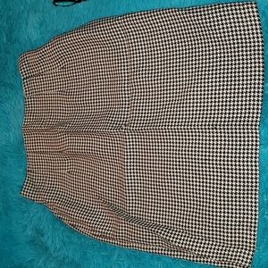 Vintage Stephanie Queller Houndstooth Pattern Skirt Size 10